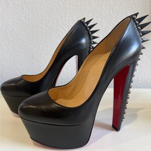 Christian Louboutin Electropump 160 - Black Spiked Platform Heels in Nappa